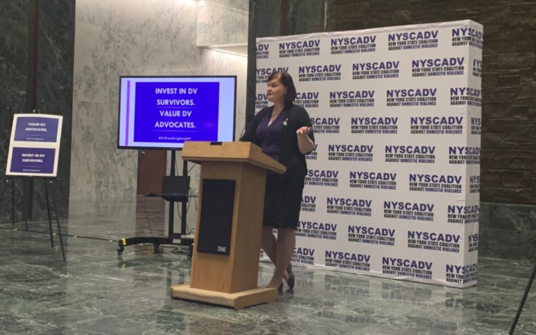 Tiffany Pavone advocates for domestic violence services funding, COLA increases