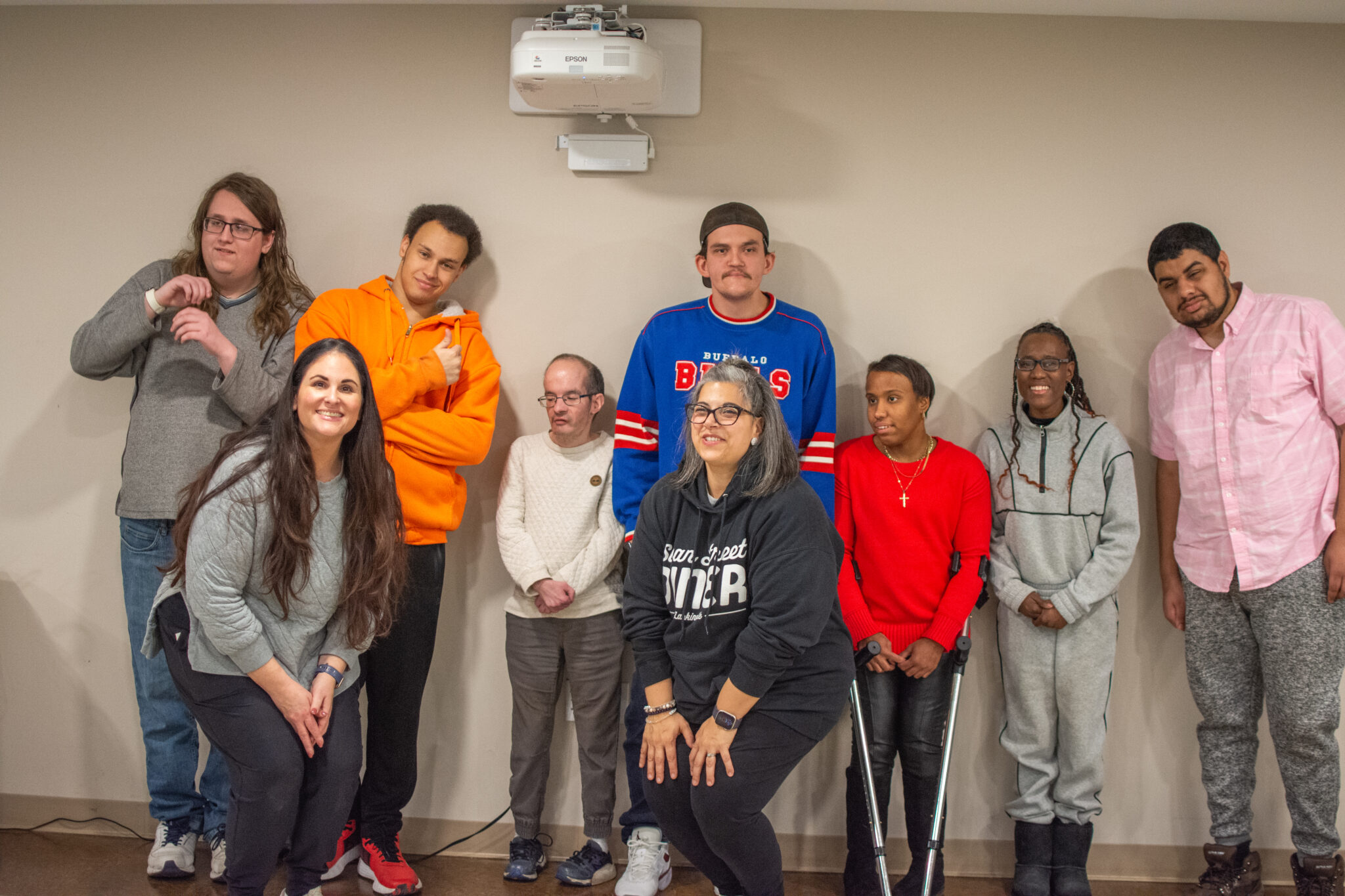 Graduates of Employment Services Smiling